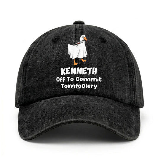 Off To Commit Tomfoolery Funny Goose Washed Cap KENNETH 13K1 C131PF