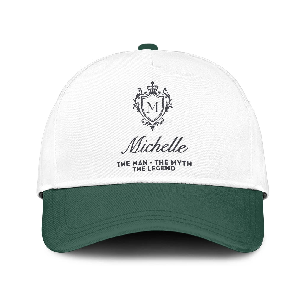 The Man The Myth The Legend Beautiful Green And White Cap MICHELLE 13K1 C171PF