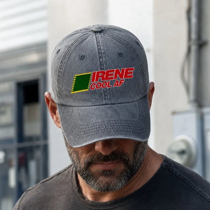 Your Name Cool Af Funny Washed Cap IRENE 13K1 C85PF