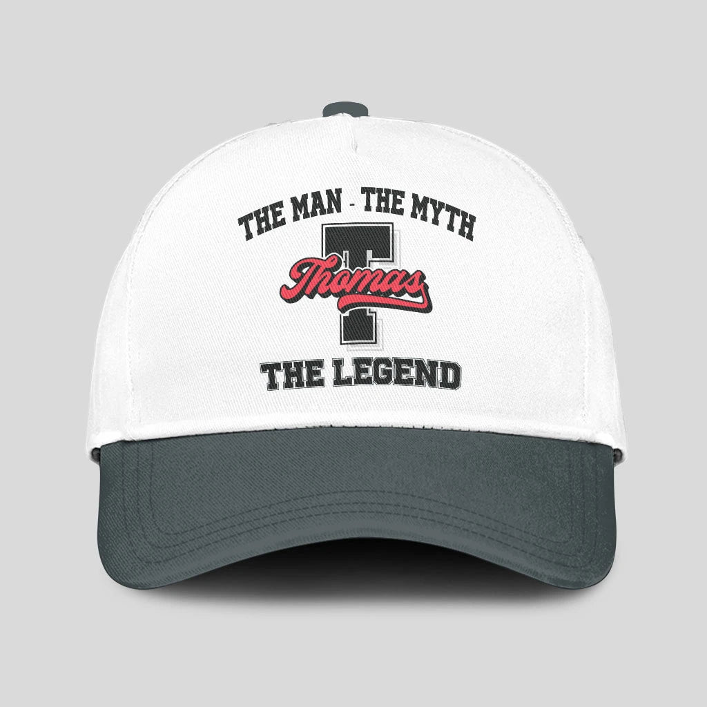 The Man The Myth The Legend Custom Initial Letter And Name Cap THOMAS 13K1 C38PF