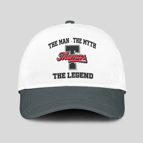 The Man The Myth The Legend Custom Initial Letter And Name Cap THOMAS 13K1 C38PF
