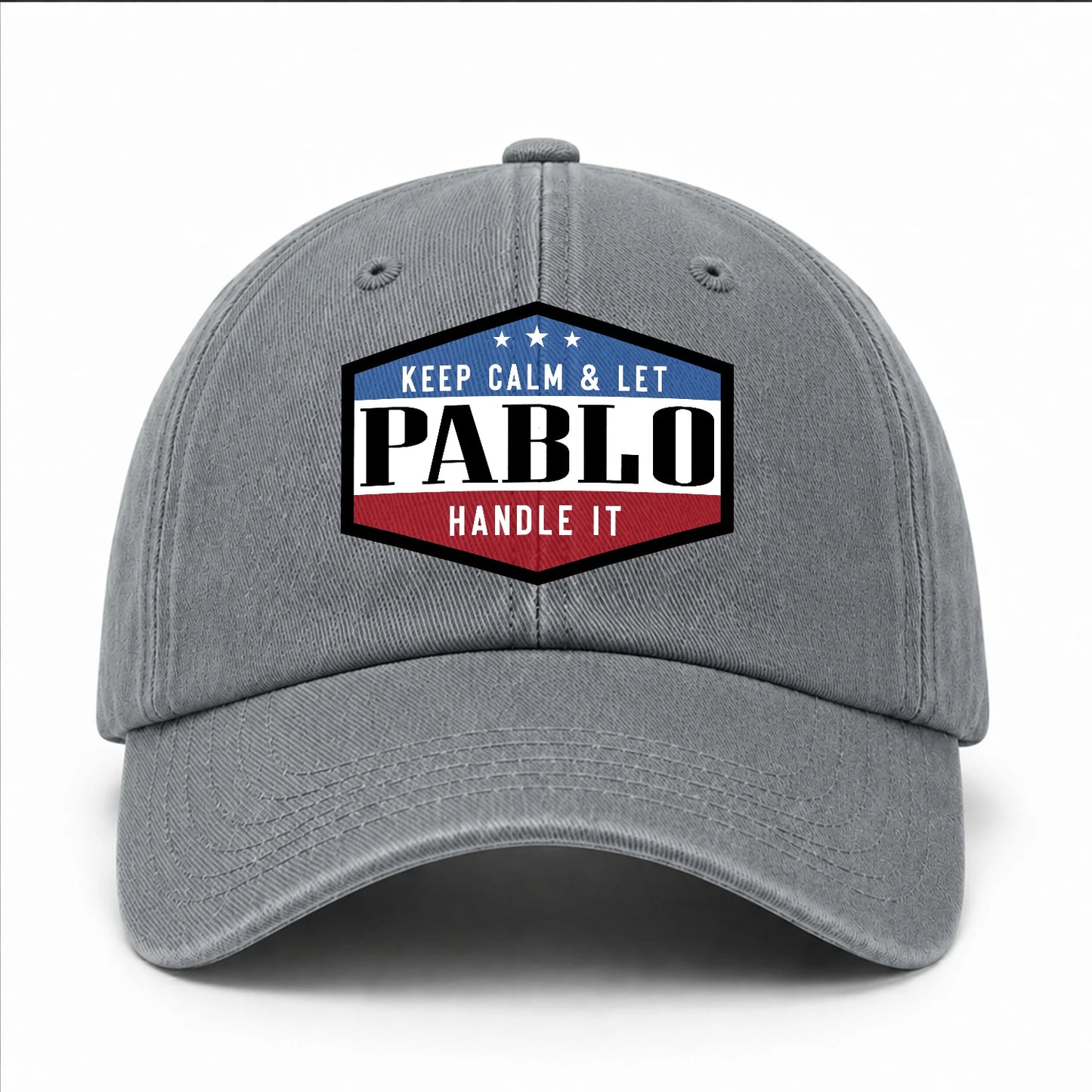 Keep Calm & Let Your Name Handle It Washed Cap PABLO 13K1 C87PF