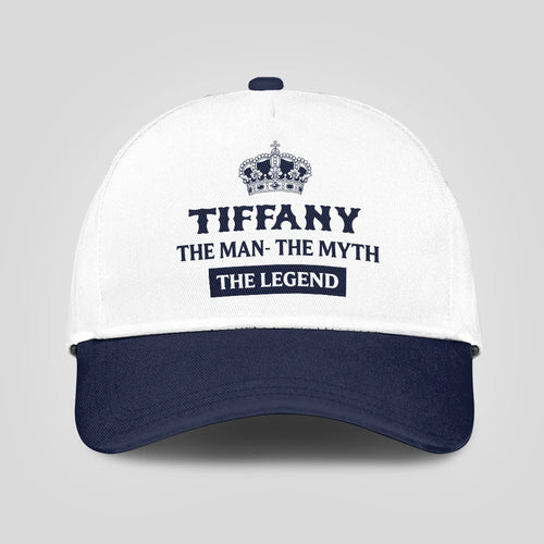 The Man The Myth The Legend King Crown Blue And White Cap TIFFANY 13K1 C147PF