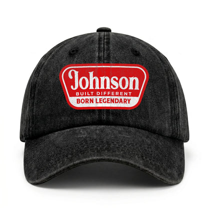Built Different Born Legendary Red Logo Washed Cap JOHNSON 13K1 C63PF