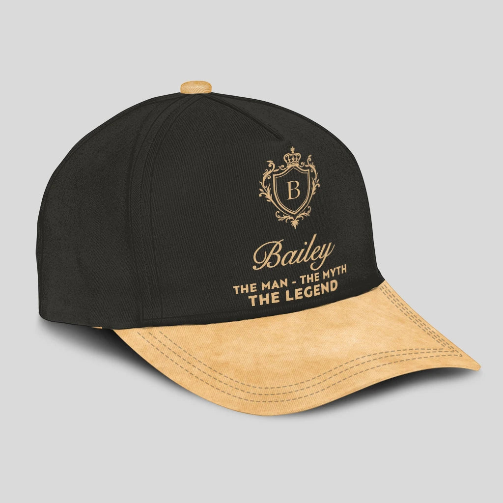 The Man The Myth The Legend Black And Champagne Gold Cap BAILEY 13K1 C94PF