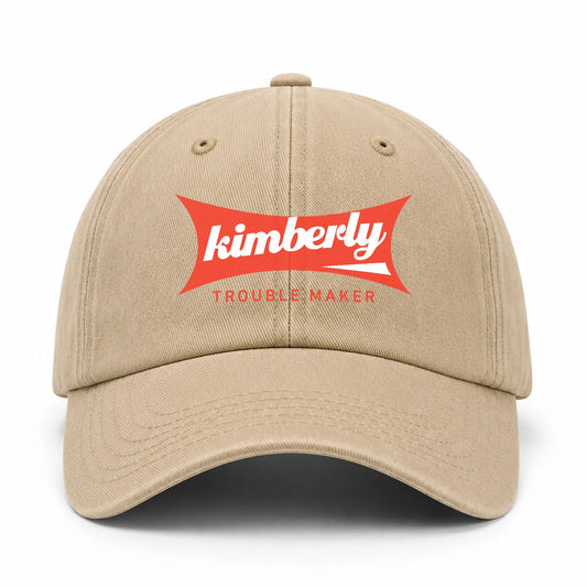 Trouble Maker Red Logo Washed Cap KIMBERLY 13K1 C78PF