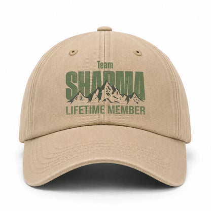 Team Your Name Lifetime Member Mountain Cap SHARMA 13K1 C58PF