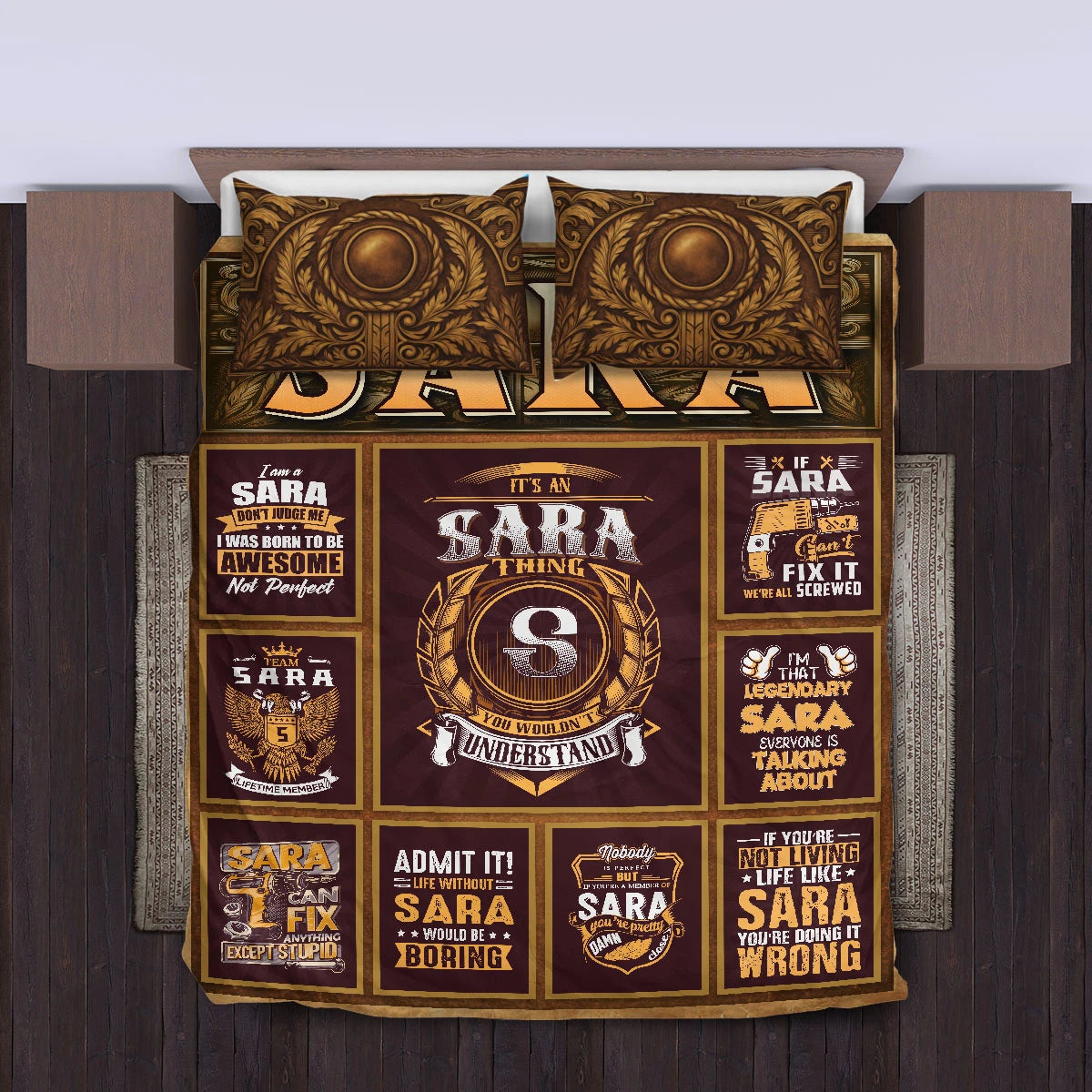 SARA Limited Edition Personalized Bedding Set 13K1-BS3