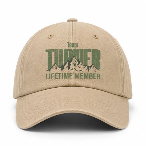 Team Your Name Lifetime Member Mountain Cap TURNER 13K1 C58PF
