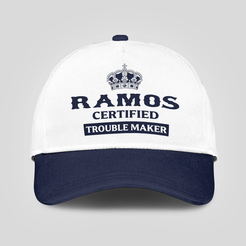 Certified Your Name Trouble Maker Washed Cap RAMOS 13K1 C148PF