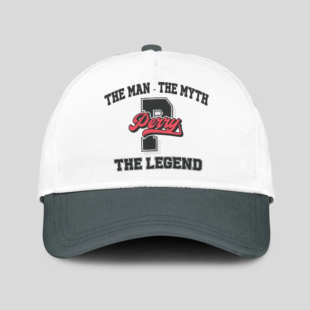 The Man The Myth The Legend Custom Initial Letter And Name Cap PERRY 13K1 C38PF