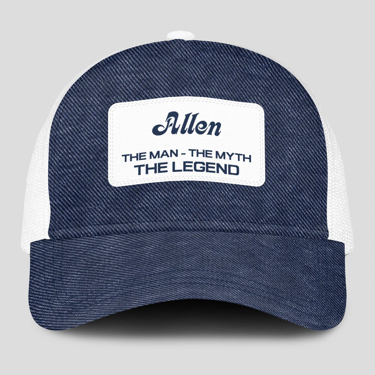 The Man The Myth The Legend Blue Denim Mesh Cap ALLEN 13K1 C194PF