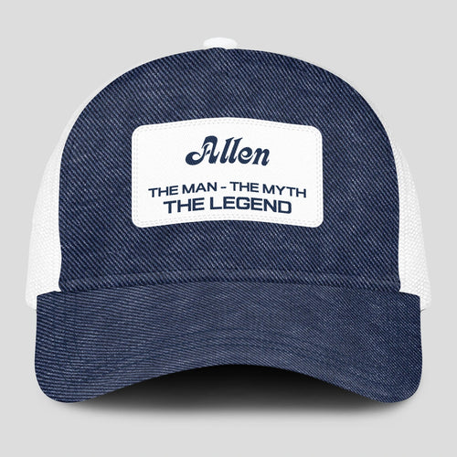 The Man The Myth The Legend Blue Denim Mesh Cap ALLEN 13K1 C194PF