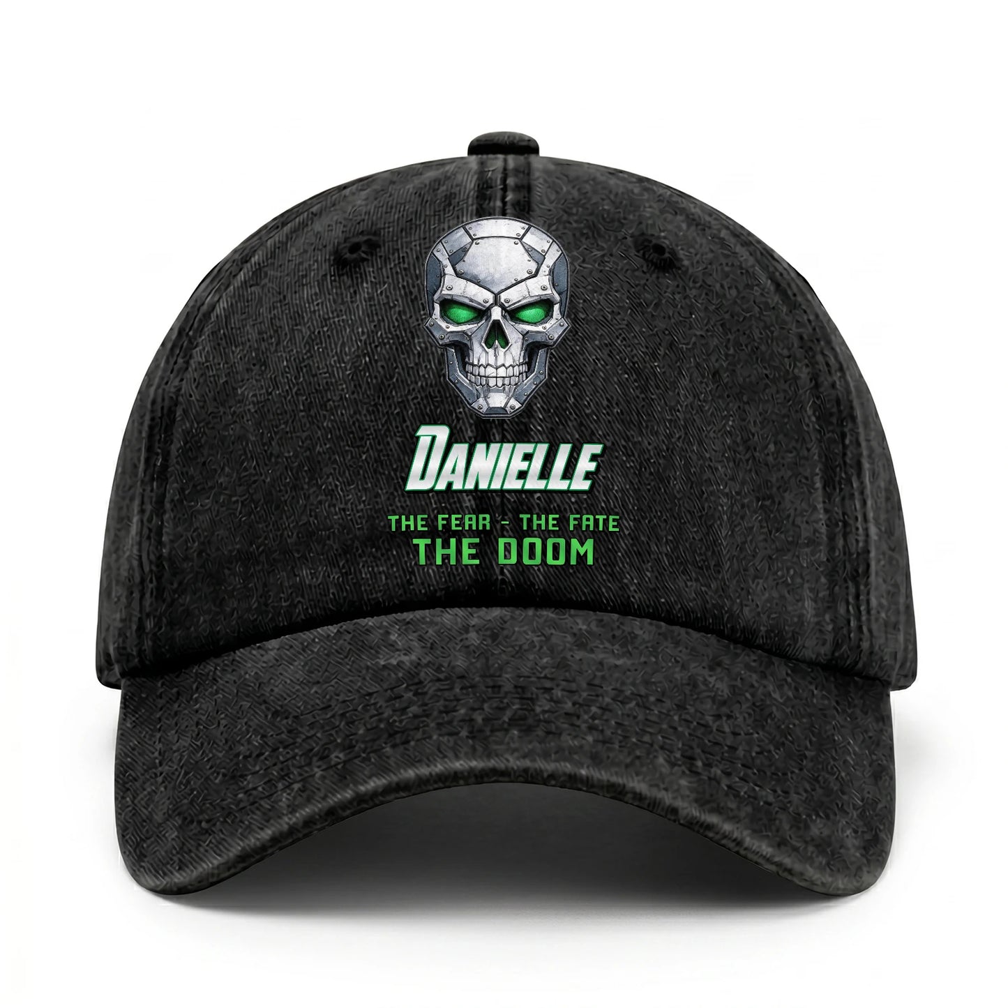 The Fear The Fate The Doom Skull Washed Cap DANIELLE 13K1 C99PF