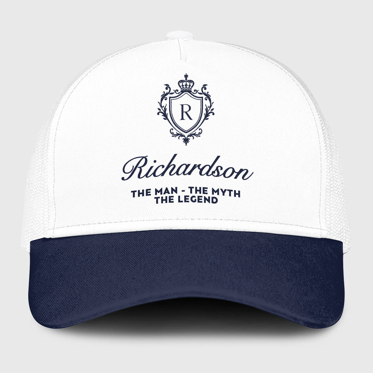 The Man The Myth The Legend Blue And White Baseball Mesh Cap RICHARDSON 13K1 C186PF
