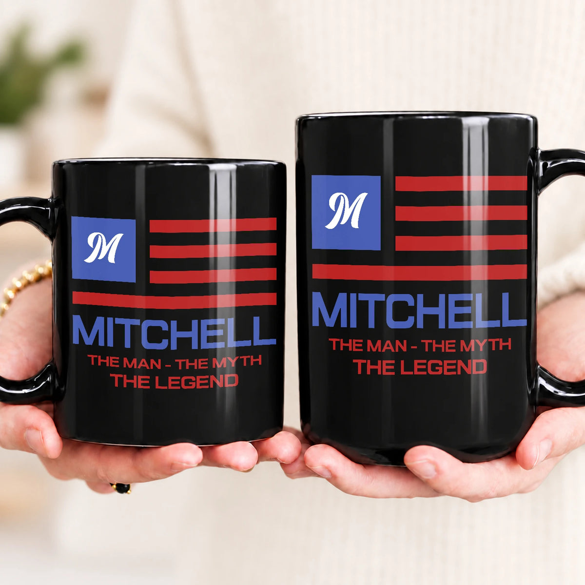 The Man The Myth The Legend American Flag Mug MITCHELL 13K1 MG18