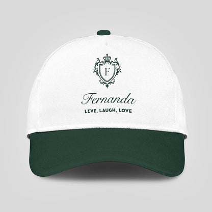 Live Laugh Love Elegant Blue And White Cap FERNANDA 13K1 C90PF