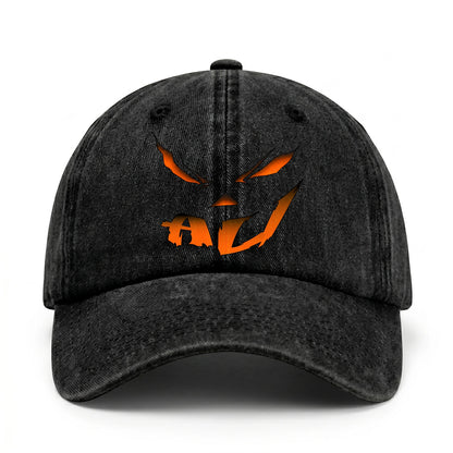 Your Name Jack O' Lantern Halloween Washed Cap ALI 13K1 C100PF