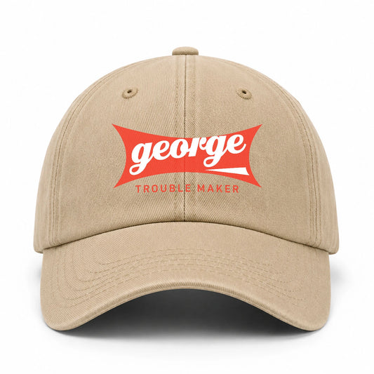 Trouble Maker Red Logo Washed Cap GEORGE 13K1 C78PF