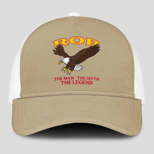 The Man The Myth The Legend Eagle Khaki Mesh Cap ROB 13K1 C210PF