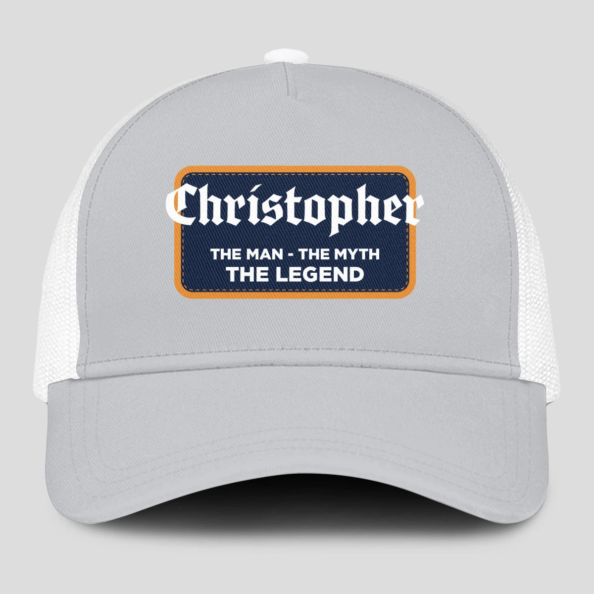 The Man The Myth The Legend Gray Mesh Cap CHRISTOPHER 13K1 C204PF