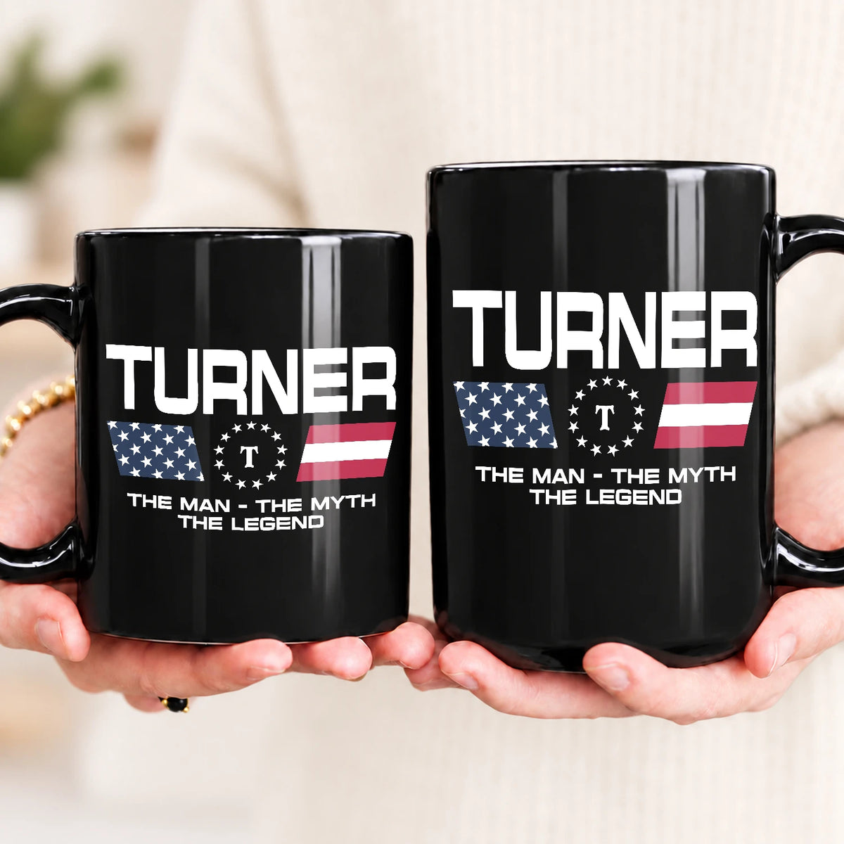 The Man The Myth The Legend Us Flag Mug TURNER 13K1 MG23