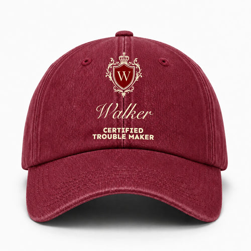 Certified Trouble Maker Royal Burgundy Washed Cap WALKER 13K1 C139PF