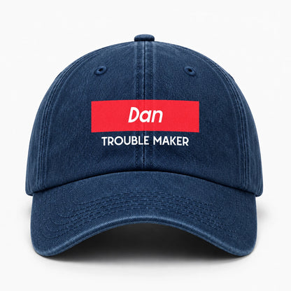 Trouble Maker Red Logo Washed Cap DAN 13K1 C140PF