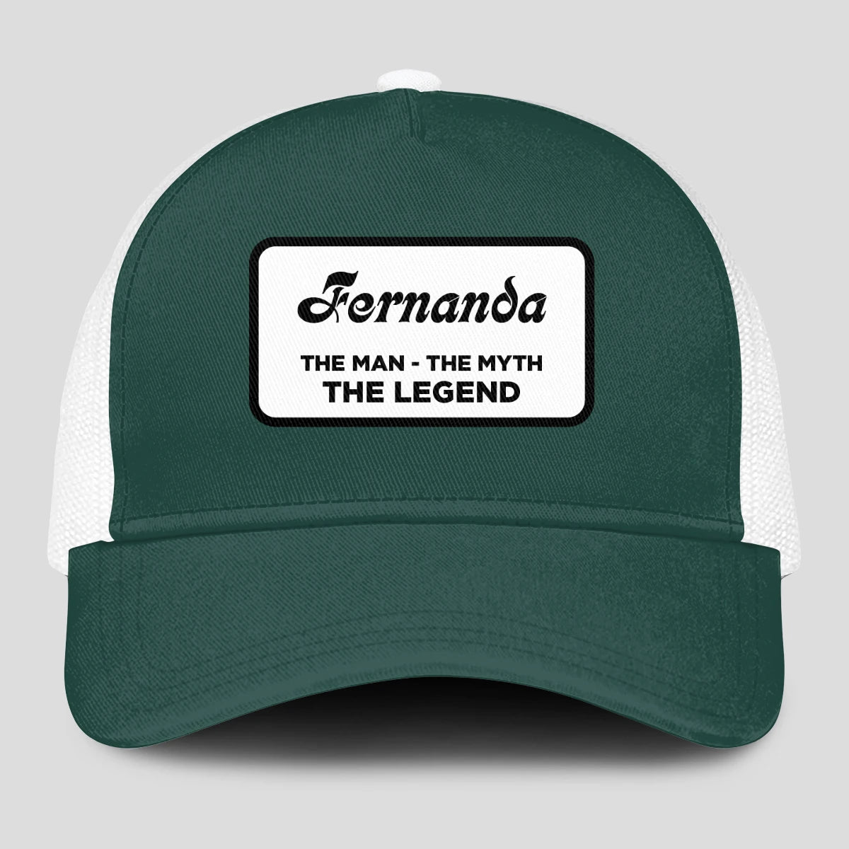 The Man The Myth The Legend Green And White Mesh Cap FERNANDA 13K1 C198PF