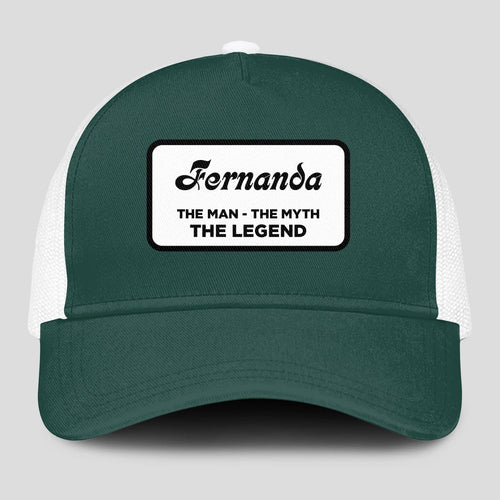 The Man The Myth The Legend Green And White Mesh Cap FERNANDA 13K1 C198PF