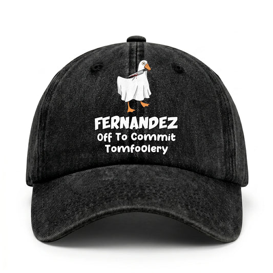 Off To Commit Tomfoolery Funny Goose Washed Cap FERNANDEZ 13K1 C131PF