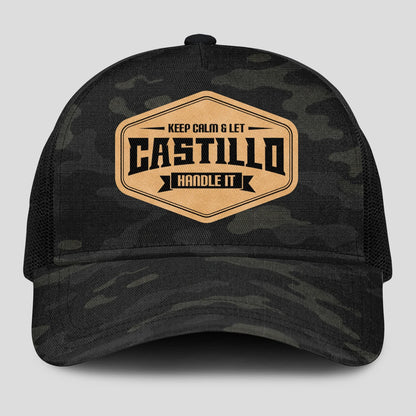 Keep Calm & Let Your Name Handle It Dark Camo Mesh Cap CASTILLO 13K1 C195PF