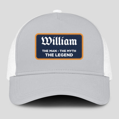 The Man The Myth The Legend Gray Mesh Cap WILLIAM 13K1 C204PF