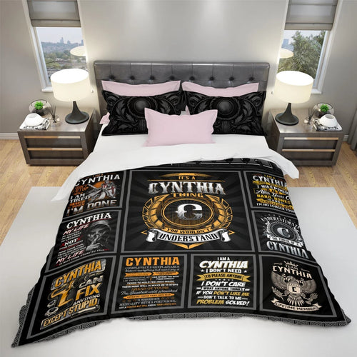 CYNTHIA Limited Edition Personalized Bedding Set 13K1-BS2