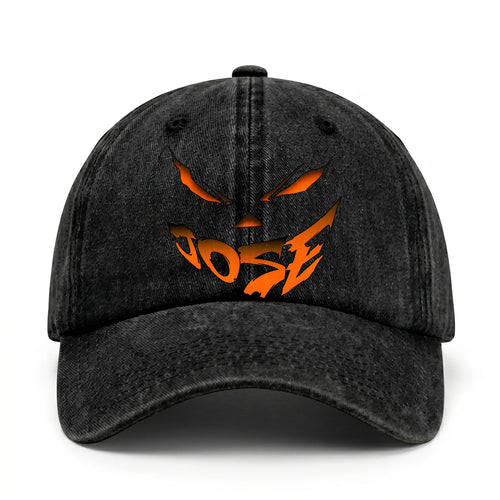Your Name Jack O' Lantern Halloween Washed Cap JOSE 13K1 C100PF