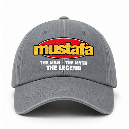 The Man The Myth The Legend Vintage Logo Washed Cap MUSTAFA 13K1 C162PF