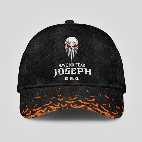 The Horrors Persist But So Does Your Name Skull Halloween Cap JOSEPH 13K1 C125PF