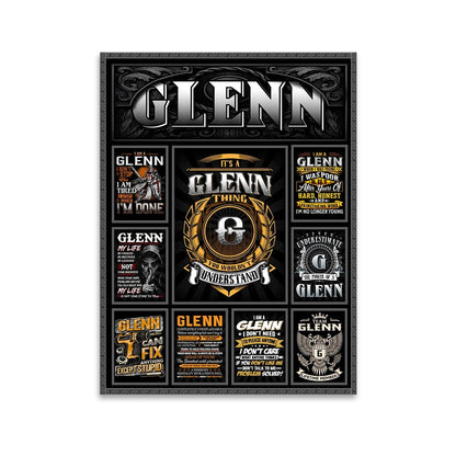 GLENN Personalized Sponge Floor Mat – Custom Printed Home Decor 13K1-AR2