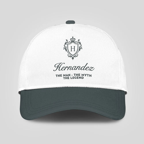 The Man The Myth The Legend Elegant Gray And White Cap HERNANDEZ 13K1 C170PF