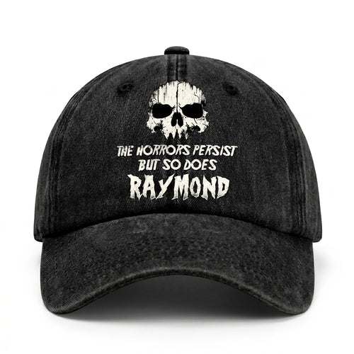 The Horrors Persist But So Does Your Name Cool Skull Washed Cap RAYMOND 13K1 C134PF