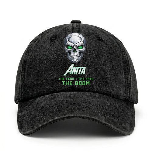 The Fear The Fate The Doom Skull Washed Cap ANITA 13K1 C99PF