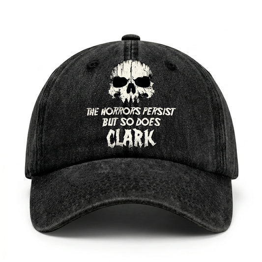 The Horrors Persist But So Does Your Name Cool Skull Washed Cap CLARK 13K1 C134PF