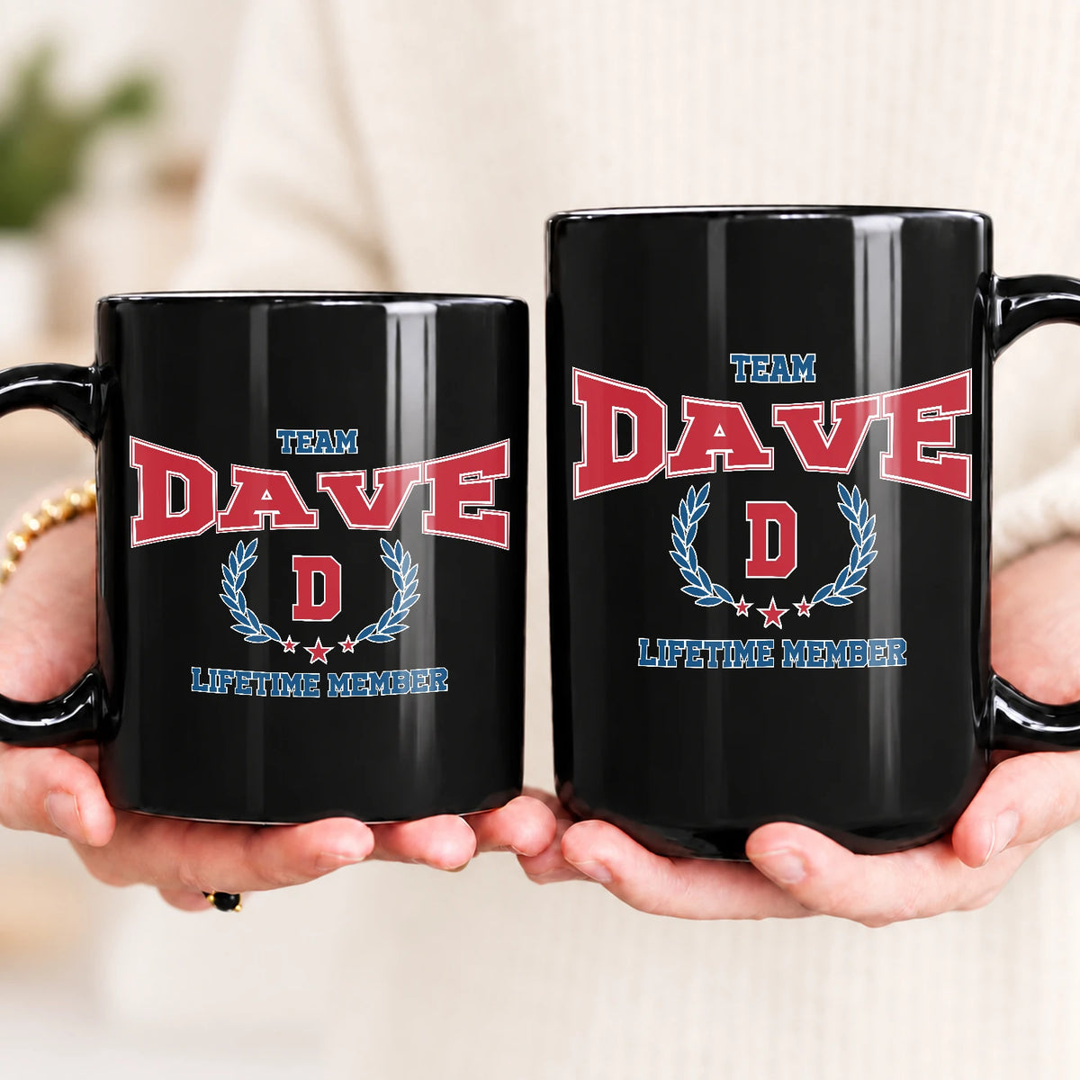 Team Your Name Lifetime Member Sporty Mug DAVE 13K1 MG09