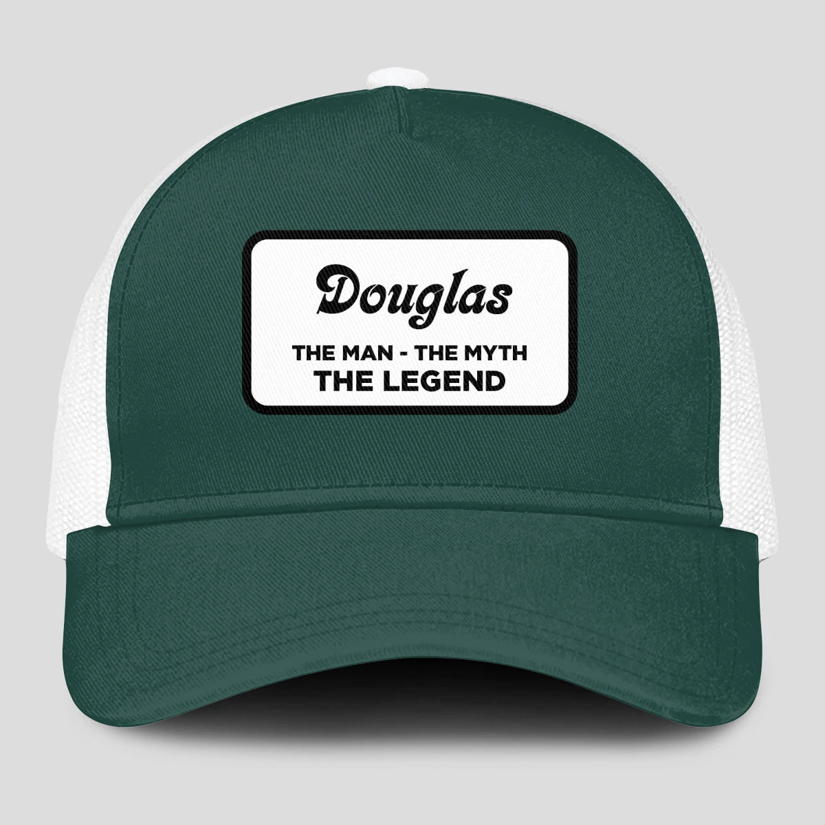 The Man The Myth The Legend Green And White Mesh Cap DOUGLAS 13K1 C198PF