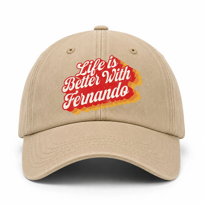 Life Is Better With Your Name Vintage Washed Cap FERNANDO 13K1 C67PF