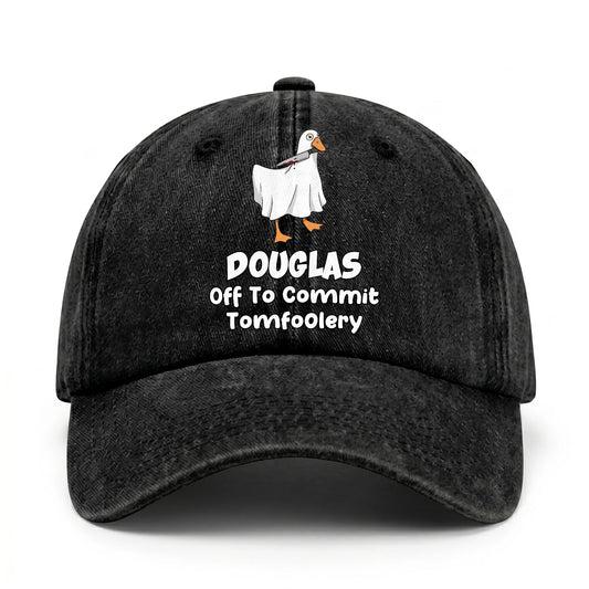 Off To Commit Tomfoolery Funny Goose Washed Cap DOUGLAS 13K1 C131PF
