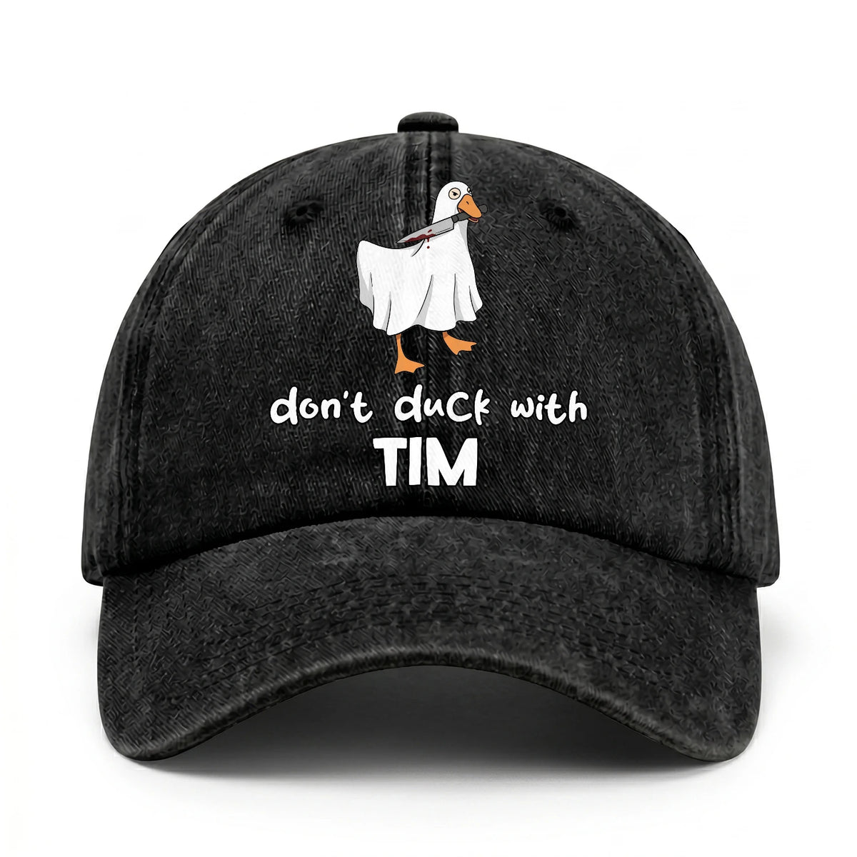 Don't Duck With Your Name Funny Washed Cap TIM 13K1 C129PF