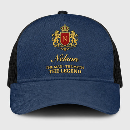 The Man The Myth The Legend Royal Blue Mesh Cap NELSON 13K1 C187PF