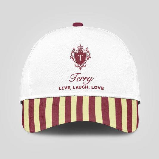 Live Laugh Love Burgundy And Yellow Cap TERRY 13K1 C120PF
