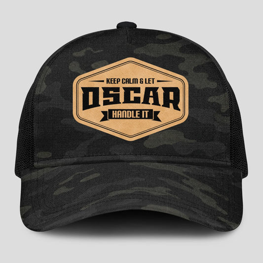Keep Calm & Let Your Name Handle It Dark Camo Mesh Cap OSCAR 13K1 C195PF